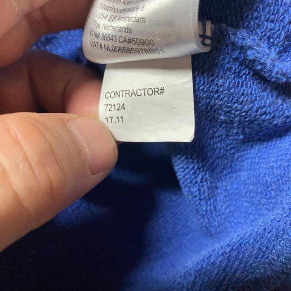 Calvin Klein Jeans Sweater Women Small S Blue Pullover Sweater Spell Out Ladies - Picture 8 of 11